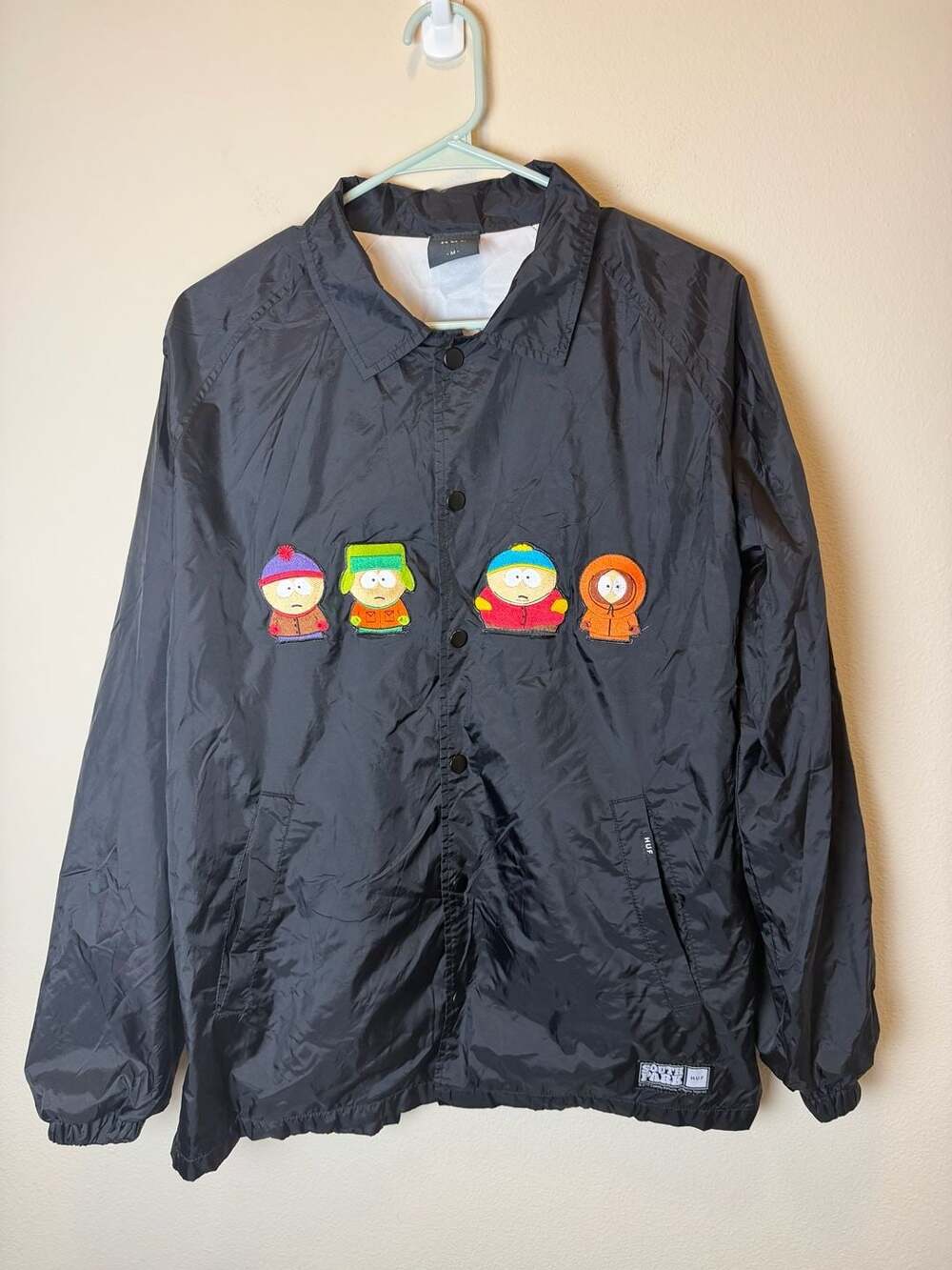 HUF x South Park Coaches Jacket Size M Black RARE